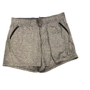 Women's Large Athletic Shorts Liberty Pro Zippered pockets Gray Drawstring waist